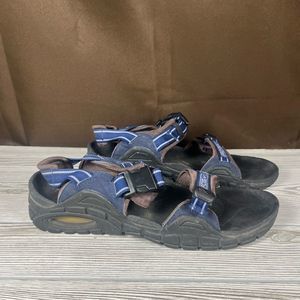 Nike ACG Men Sandal Nylon Sport Adjustable Strappy Sandal Black Blue Size 9